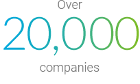 Over 20,000 companies